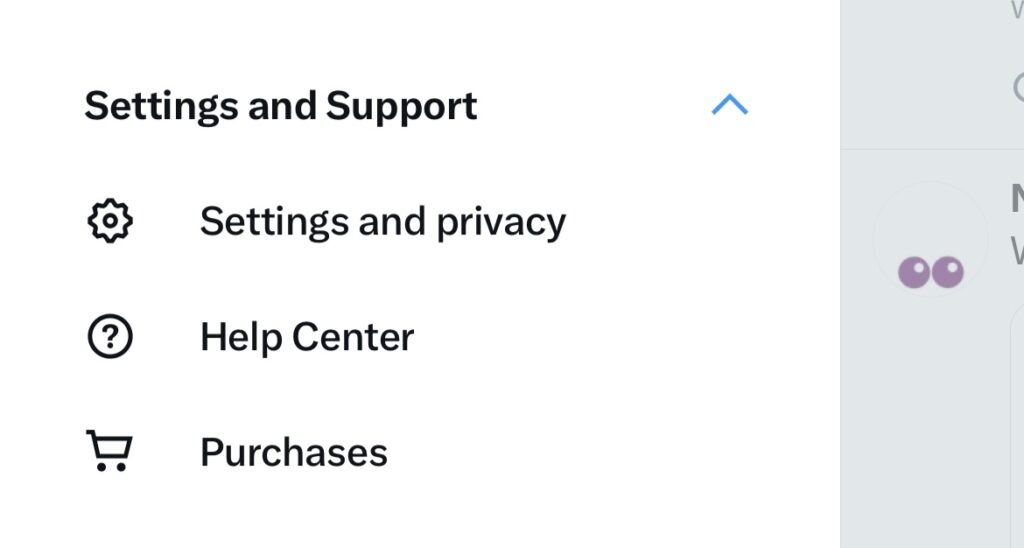 لقطة شاشة TweetDelete لإعدادات تويتر وإعدادات الدعم وعلامة تبويب الخصوصية.
