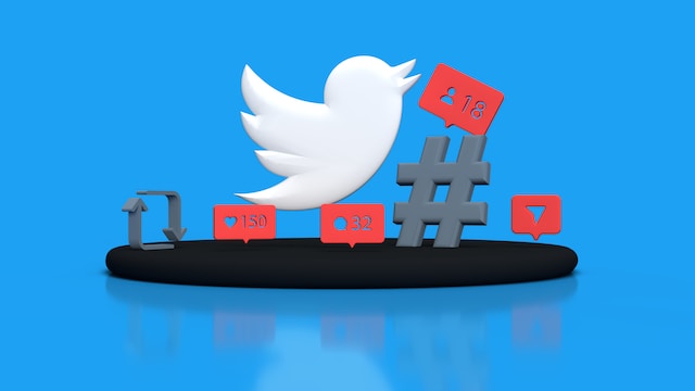 Eine Sammlung aller beliebten Twitter-Symbole, einschließlich des kultigen Hashtags.