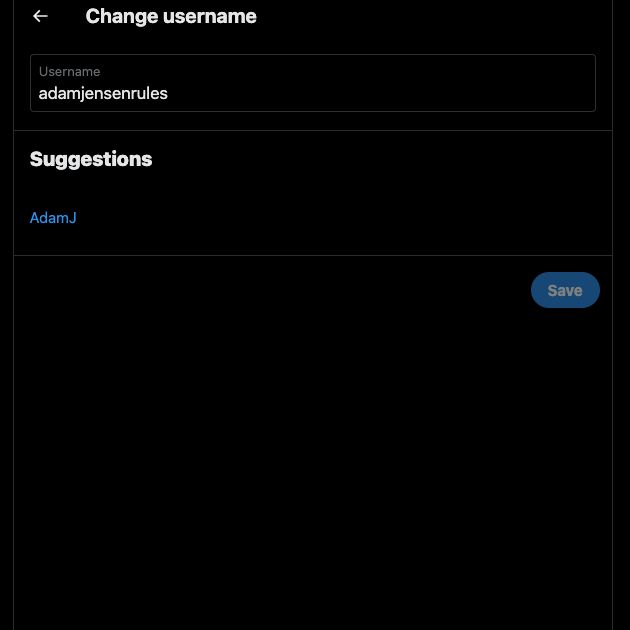 TweetDelete-Screenshot eines X-Nutzers, der seinen Benutzernamen im sozialen Netzwerk ändert.