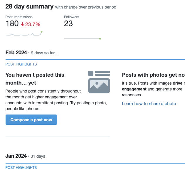 TweetDelete-Screenshot des X Analytics-Dashboards eines Twitter-Nutzers.
