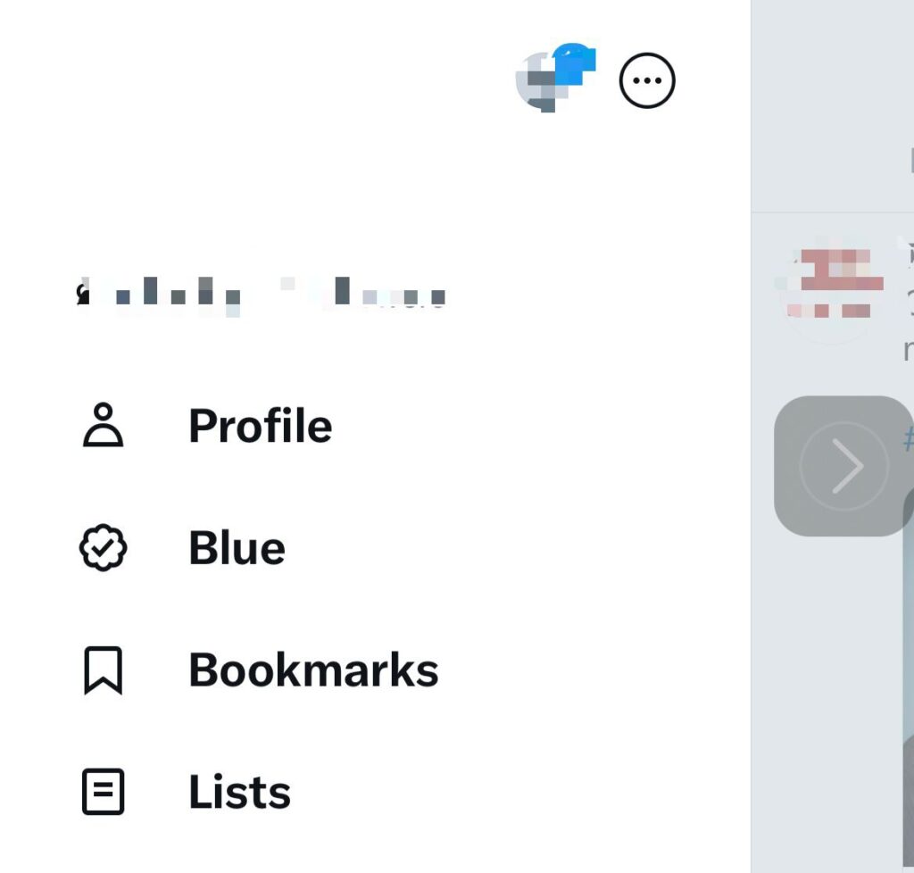 Schermata di Tweetdelete dei collegamenti all'elenco dei following e dei follower nel menu laterale di Twitter.