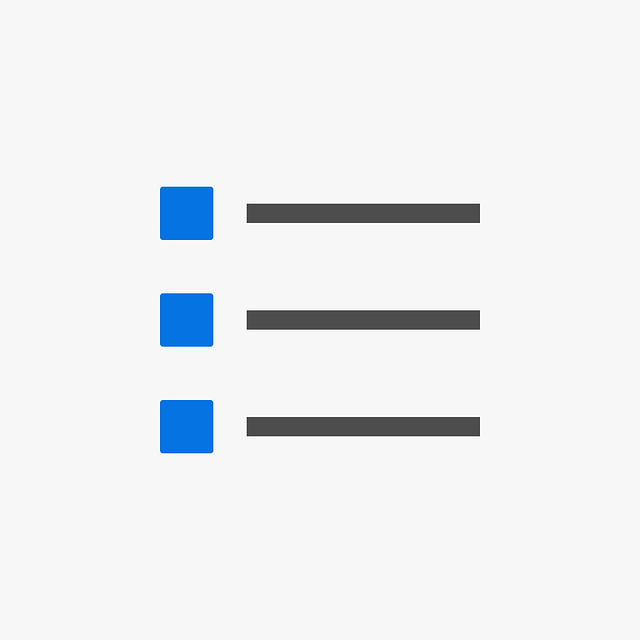Illustrazione grafica di un elenco di Twitter con puntatori blu su uno sfondo color cenere.