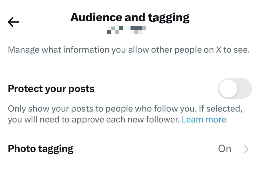 TweetDelete’s screenshot of Twitter’s audience and tagging tab.