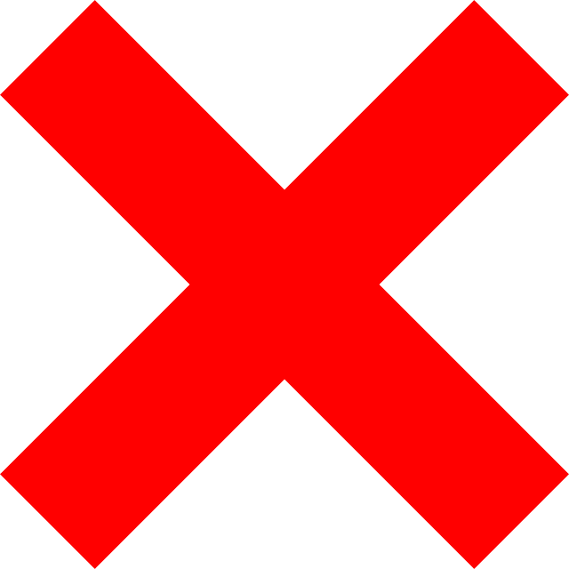 A picture of a red X indicating Twitter’s delete button