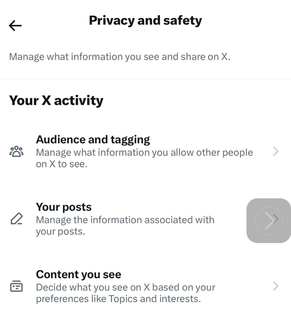 TweetDelete’s screenshot of Twitter’s audience and tagging option under the privacy and safety tab.