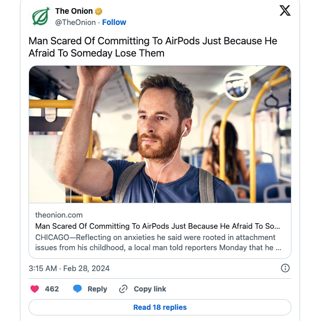 TweetDelete’s screenshot of a post from The Onion’s Twitter account.
