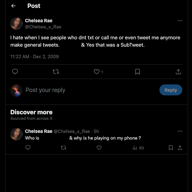 TweetDelete’s screenshot of the first mention of a subtweet from a Twitter user.
