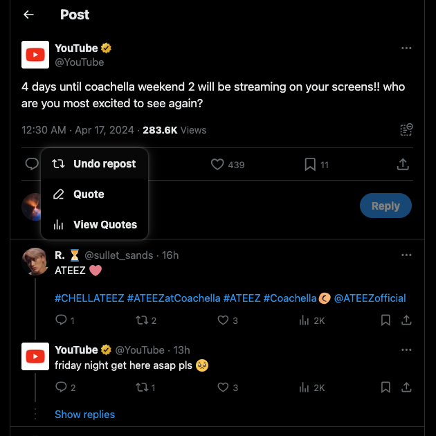 TweetDelete’s screenshot of the undo retweet button under a tweet.
