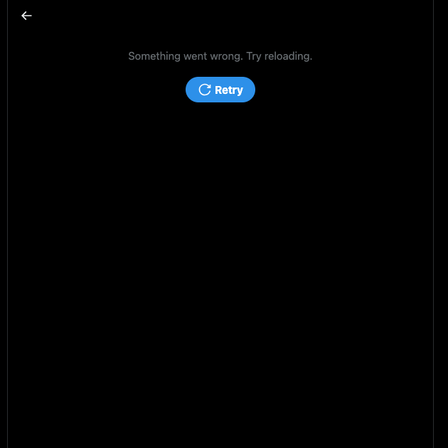 Tangkapan layar TweetDelete dari pesan kesalahan di Twitter.