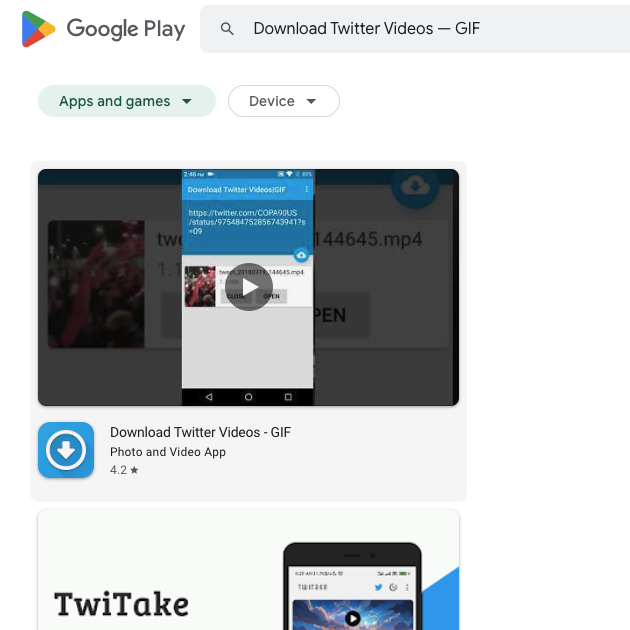 Tangkapan layar TweetDelete dari aplikasi Unduh Video Twitter - GIF di Google Play Store.