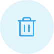 Mülleimer-Symbol, das die Massenlöschung von Tweets symbolisiert.