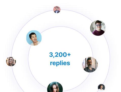 TweetDelete grafiğinde "3.200+ yanıt" yazan metnin etrafında dönen profil fotoğrafları, tweet yanıtlarının toplu olarak silindiğini gösteriyor.
