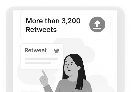 TweetDelete graphic of profile photos orbiting around text that reads “3,200+ replies,” illustrating mass deleting tweet replies.
