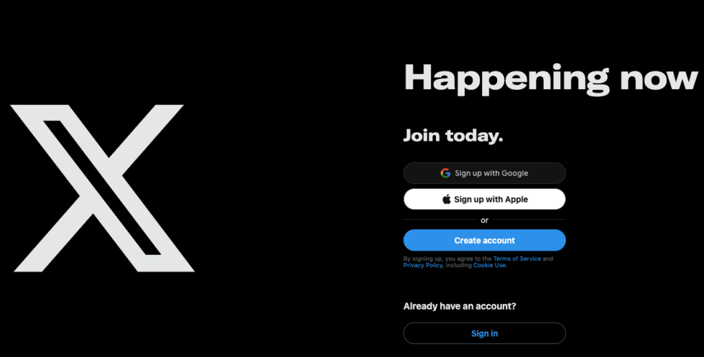 TweetDelete'den X hakkında bir ekran görüntüsü, X'i gizli modda kullanmaya çalıştıktan sonra bir kişiye giriş sayfasını gösteriyor.